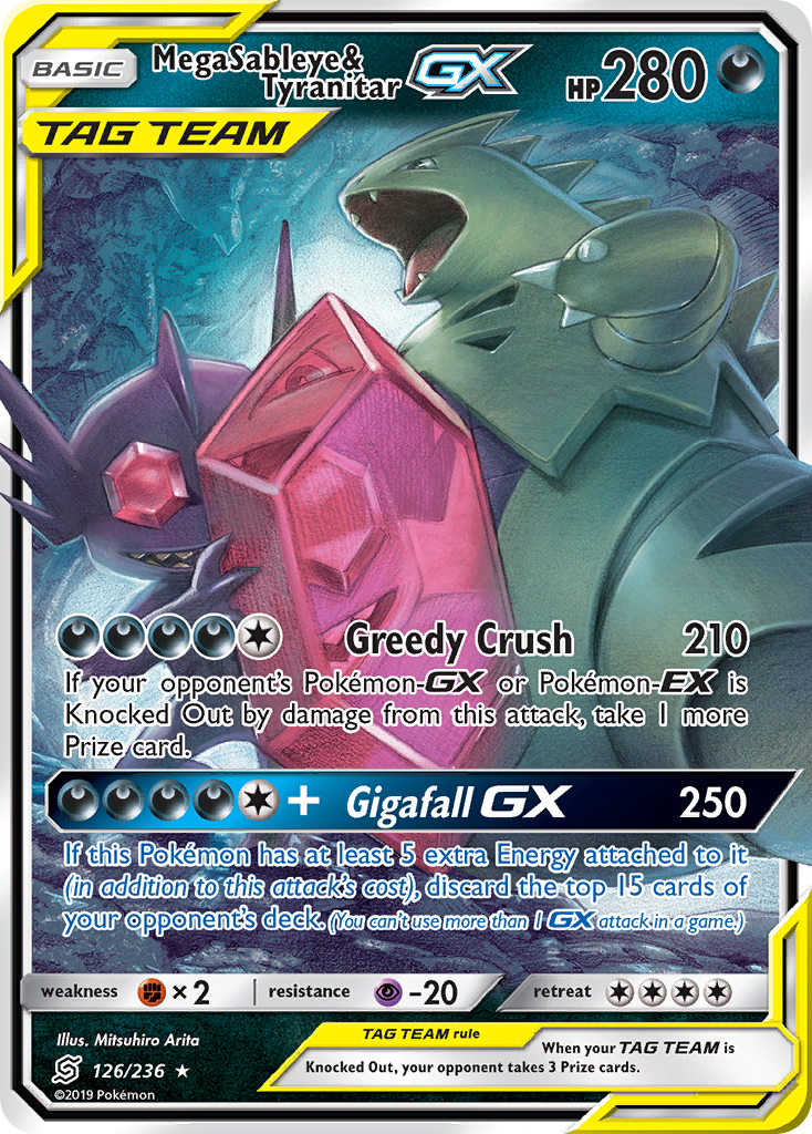 Mega Sableye & Tyranitar-GX – Unified Minds