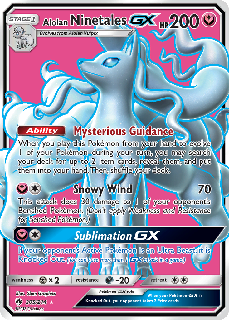Alolan Ninetales-GX – Lost Thunder