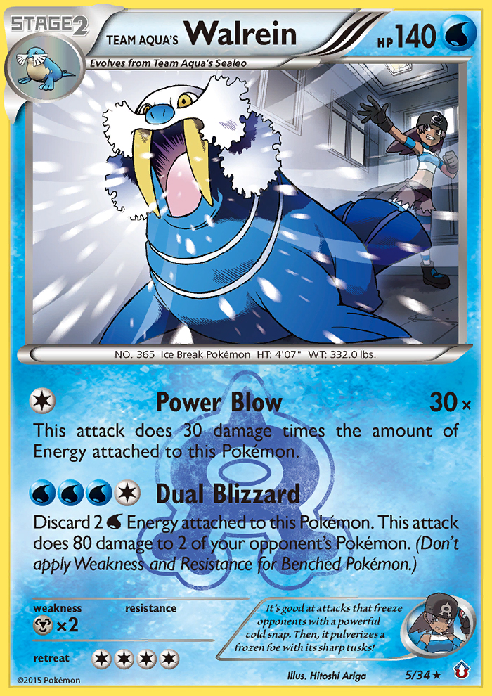 Team Aqua's Walrein – Double Crisis
