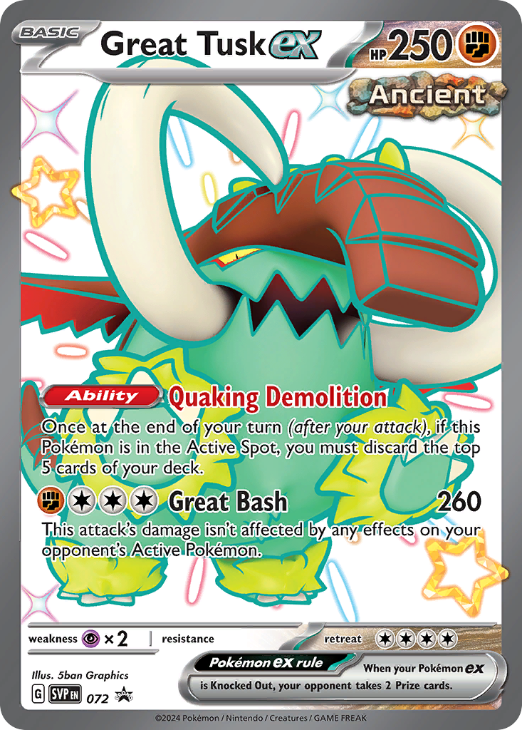 Great Tusk ex – Scarlet & Violet Black Star Promos