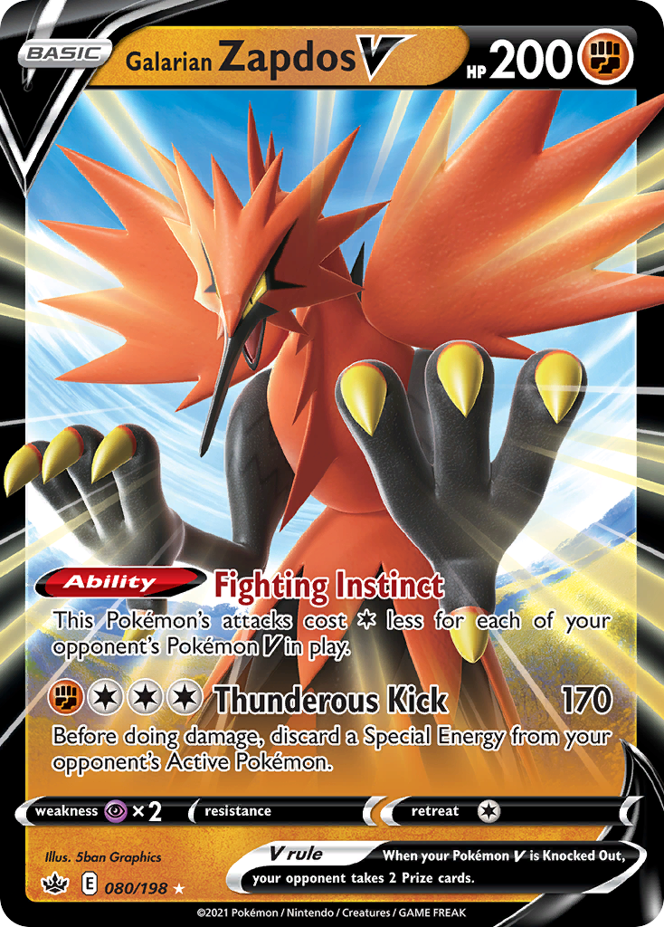 Galarian Zapdos V – Chilling Reign
