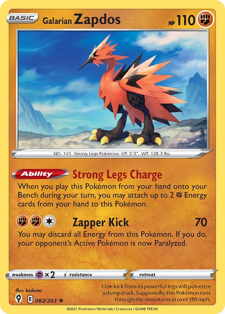 Galarian Zapdos – Evolving Skies