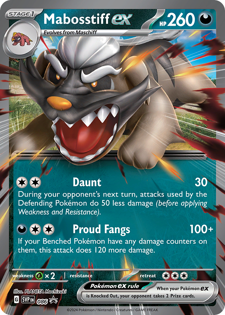 Mabosstiff ex – Scarlet & Violet Black Star Promos