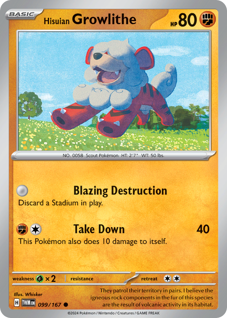 Hisuian Growlithe – Twilight Masquerade