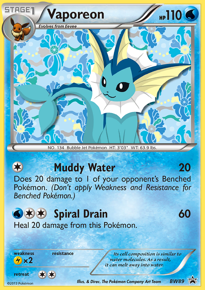 Vaporeon – Black & White Promos