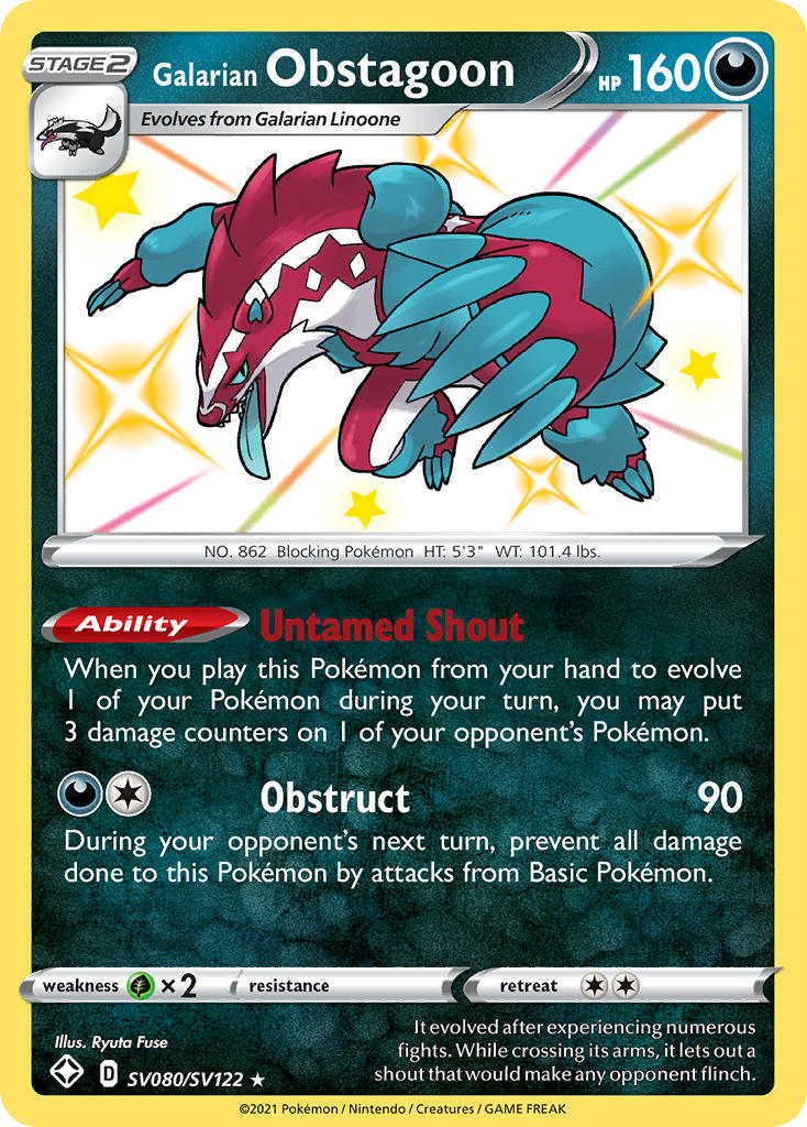 Galarian Obstagoon – Shining Fates Shiny Vault