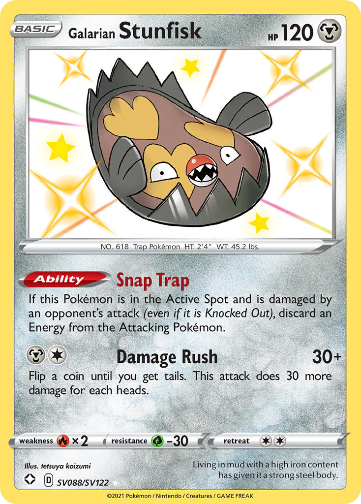 Galarian Stunfisk – Shining Fates Shiny Vault