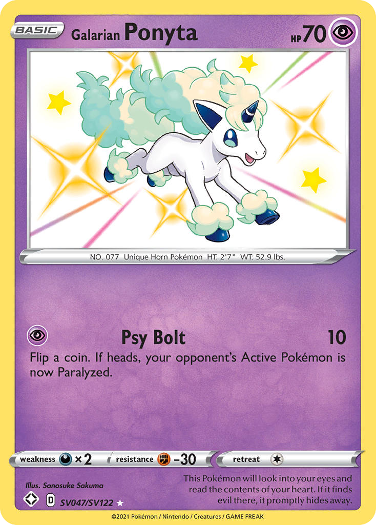 Galarian Ponyta – Shining Fates Shiny Vault