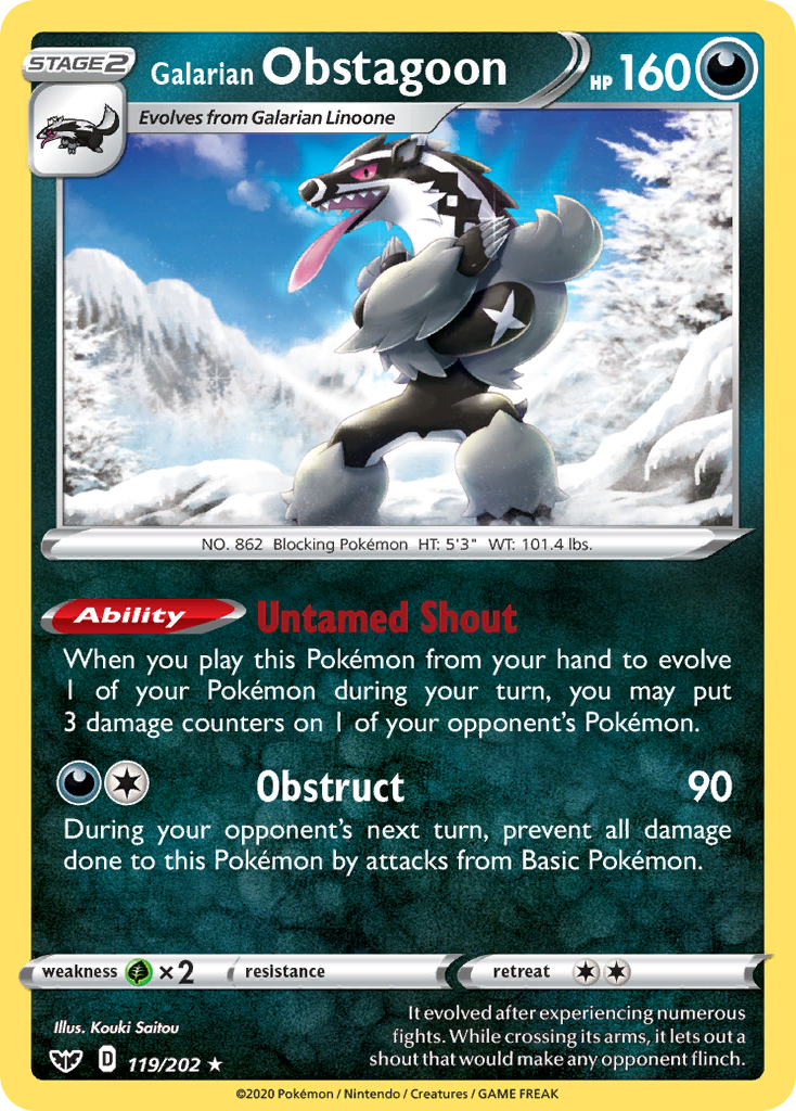 Galarian Obstagoon – Sword & Shield