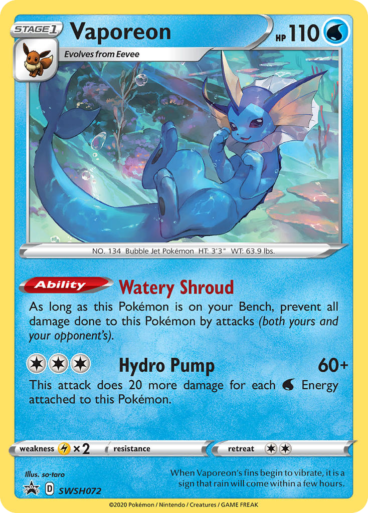 Vaporeon – SWSH Black Star Promos