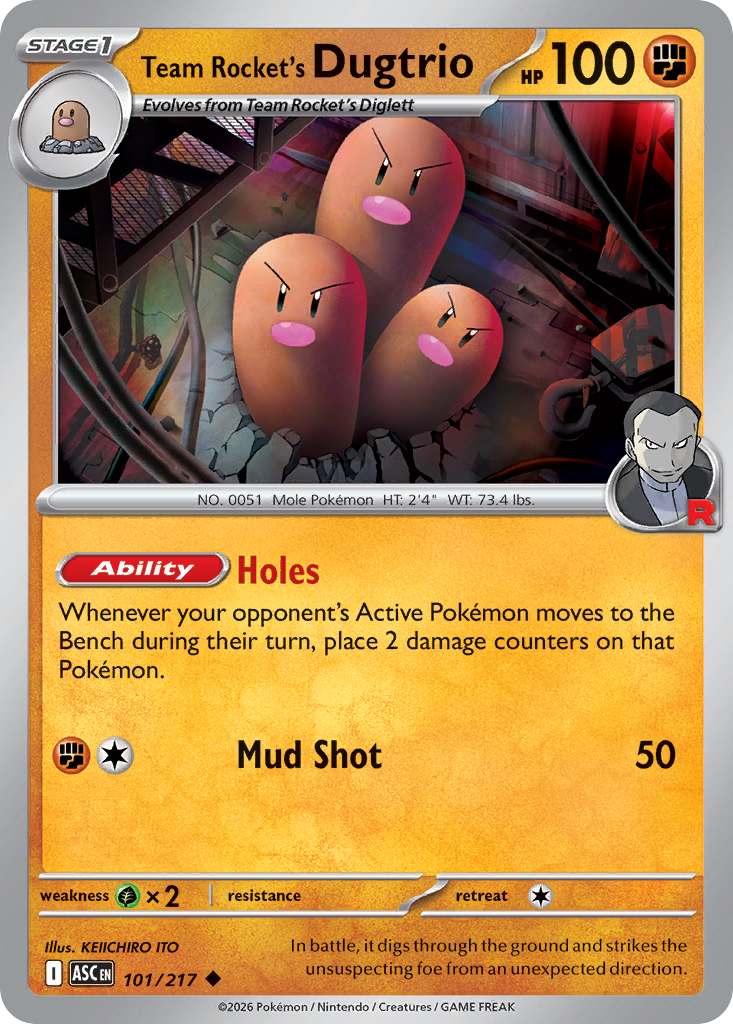 Team Rocket's Dugtrio – Ascended Heroes