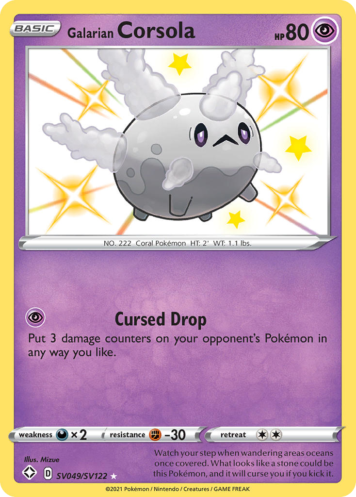 Galarian Corsola – Shining Fates Shiny Vault