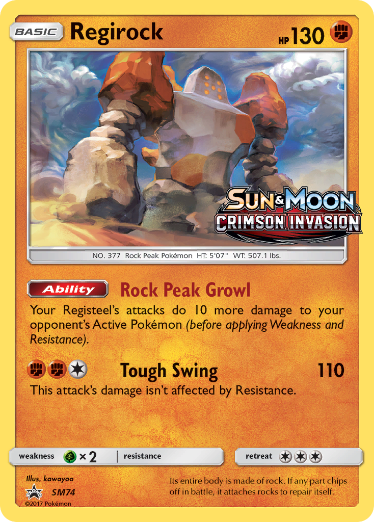 Regirock – SM Black Star Promos
