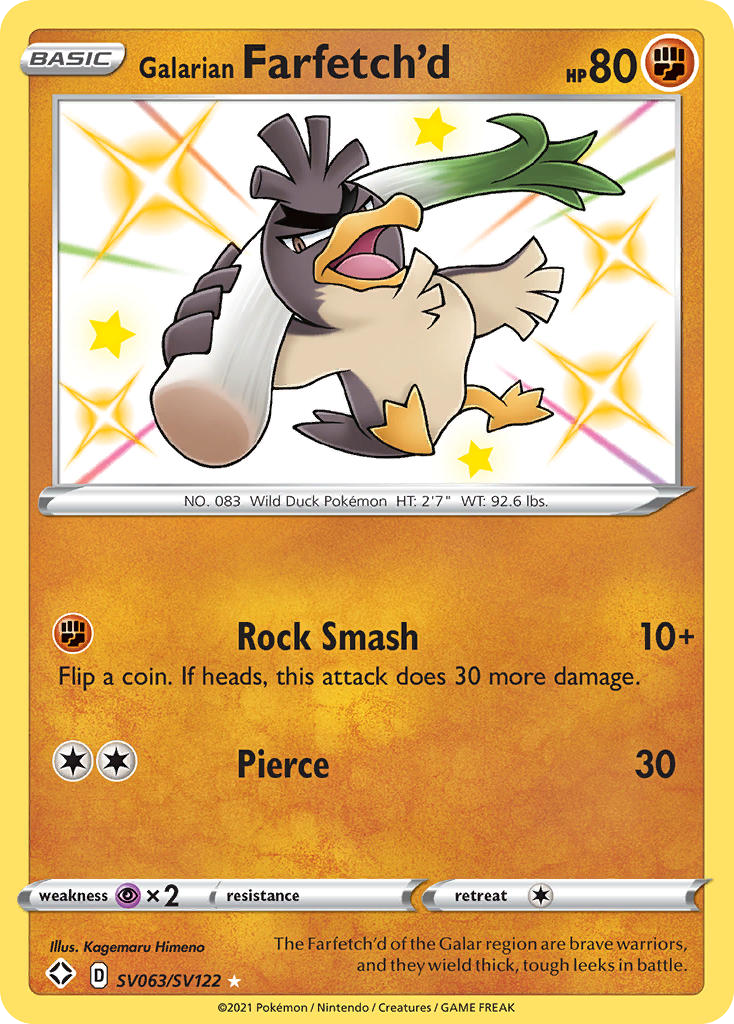 Galarian Farfetch'd – Shining Fates Shiny Vault