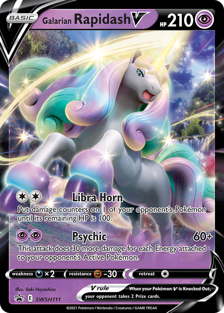 Galarian Rapidash V – SWSH Black Star Promos