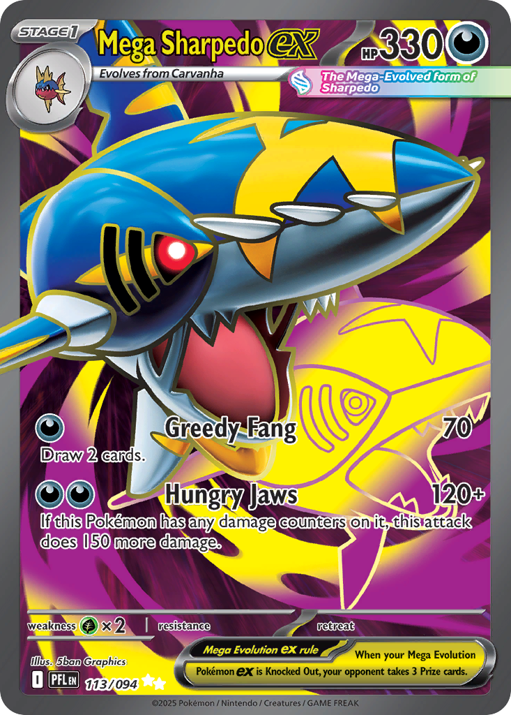 Mega Sharpedo ex – Phantasmal Flames