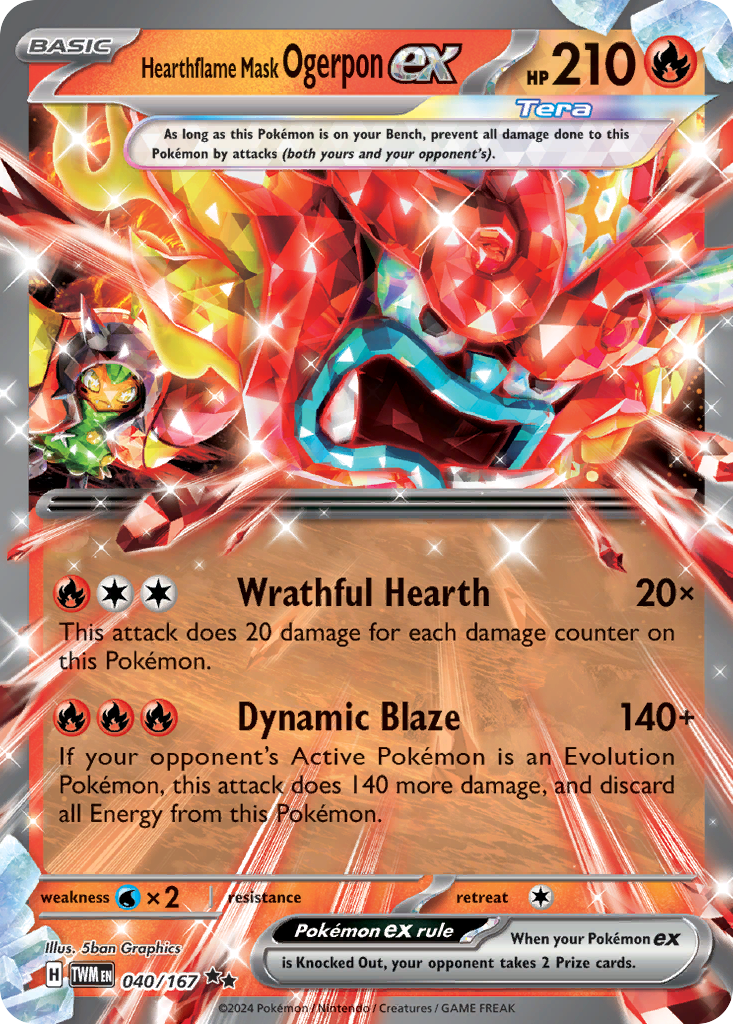 Hearthflame Mask Ogerpon ex – Twilight Masquerade