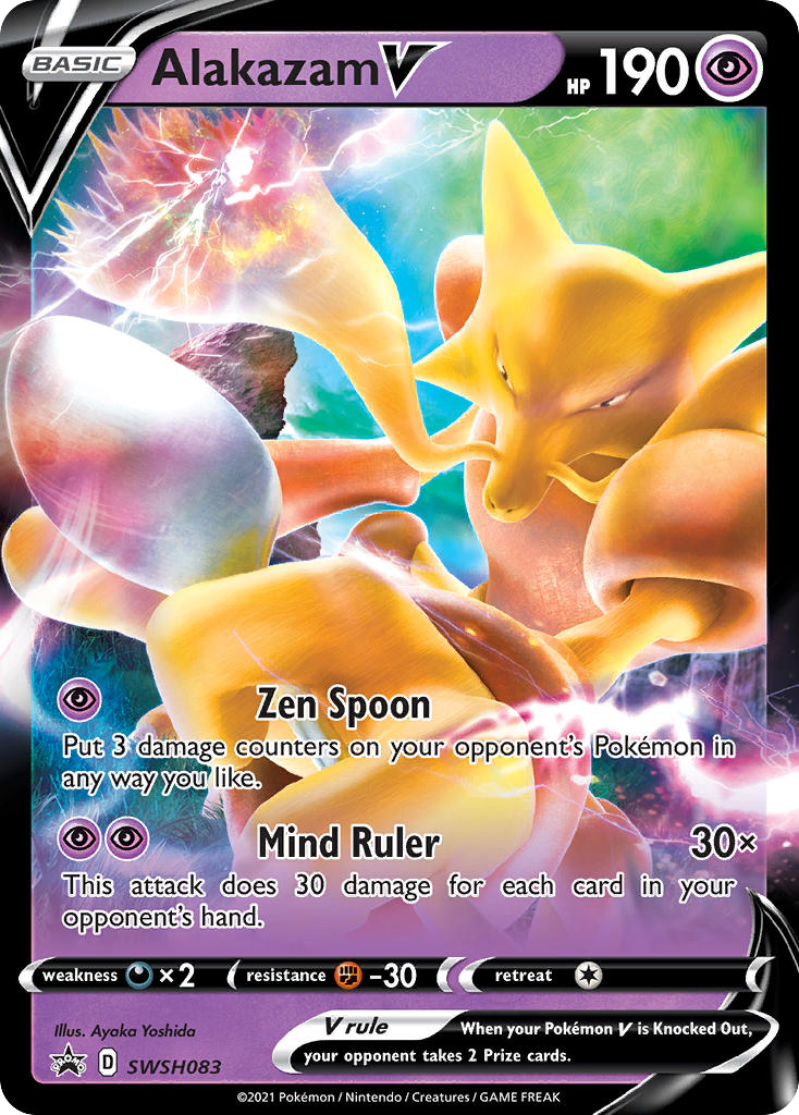 Alakazam V – SWSH Black Star Promos