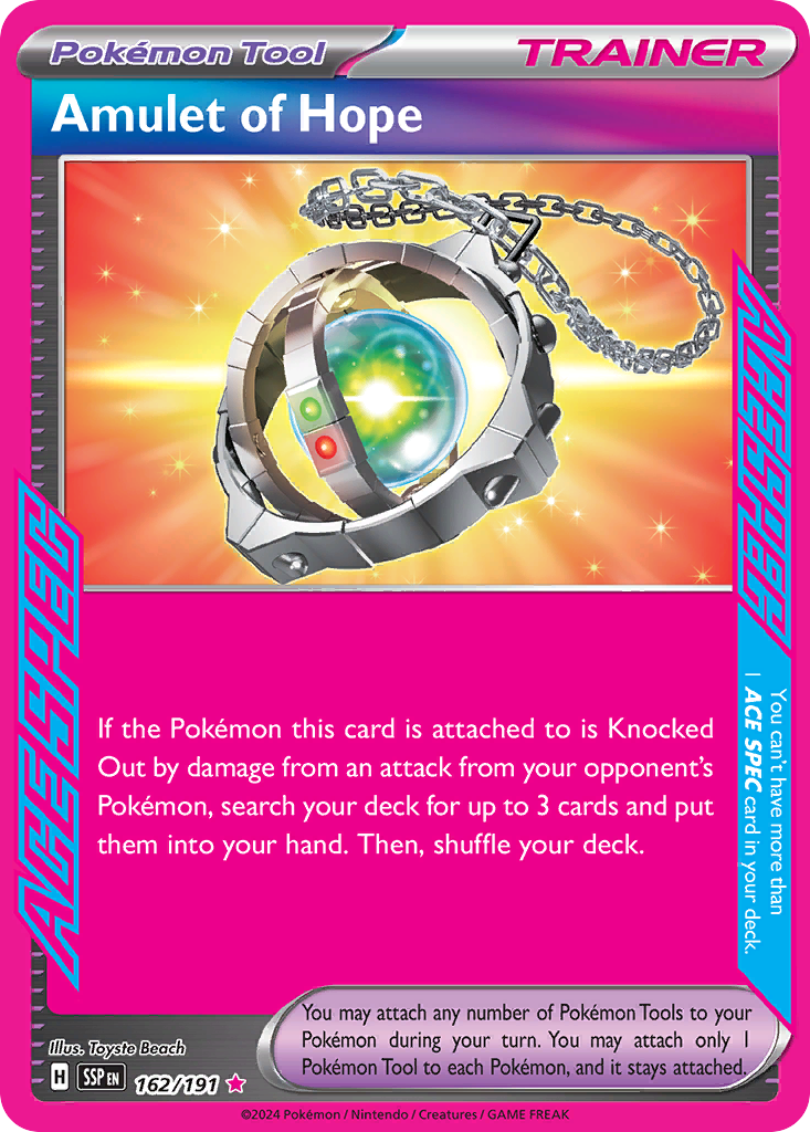 accompanying flute pokemon card Amulet of Hope – Surging Sparks – Dan123yal Toys+