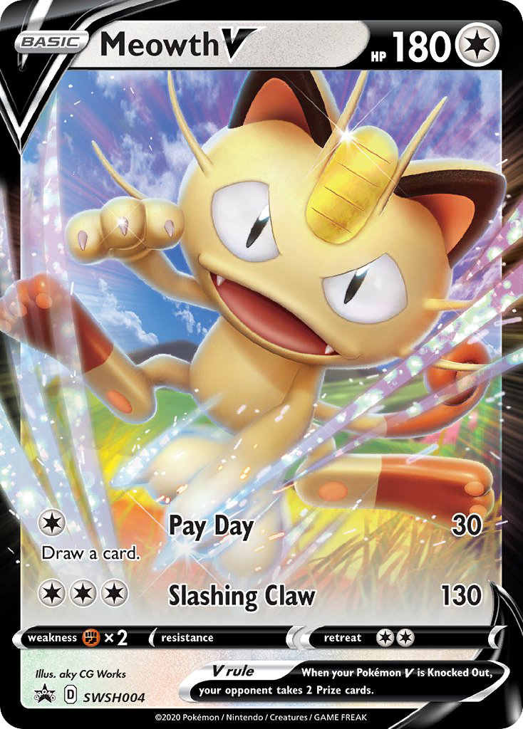 Meowth V – SWSH Black Star Promos