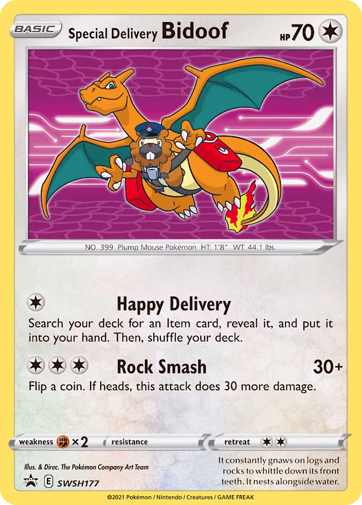 Special Delivery Bidoof – SWSH Black Star Promos
