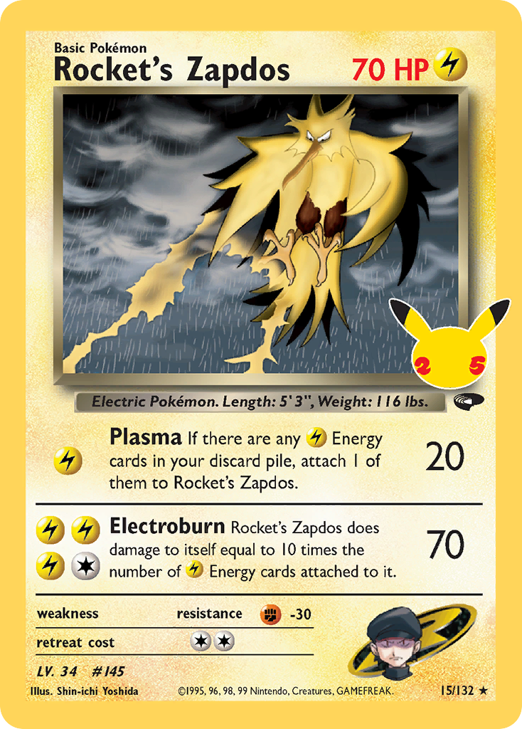 Rocket's Zapdos – Celebrations: Classic Collection