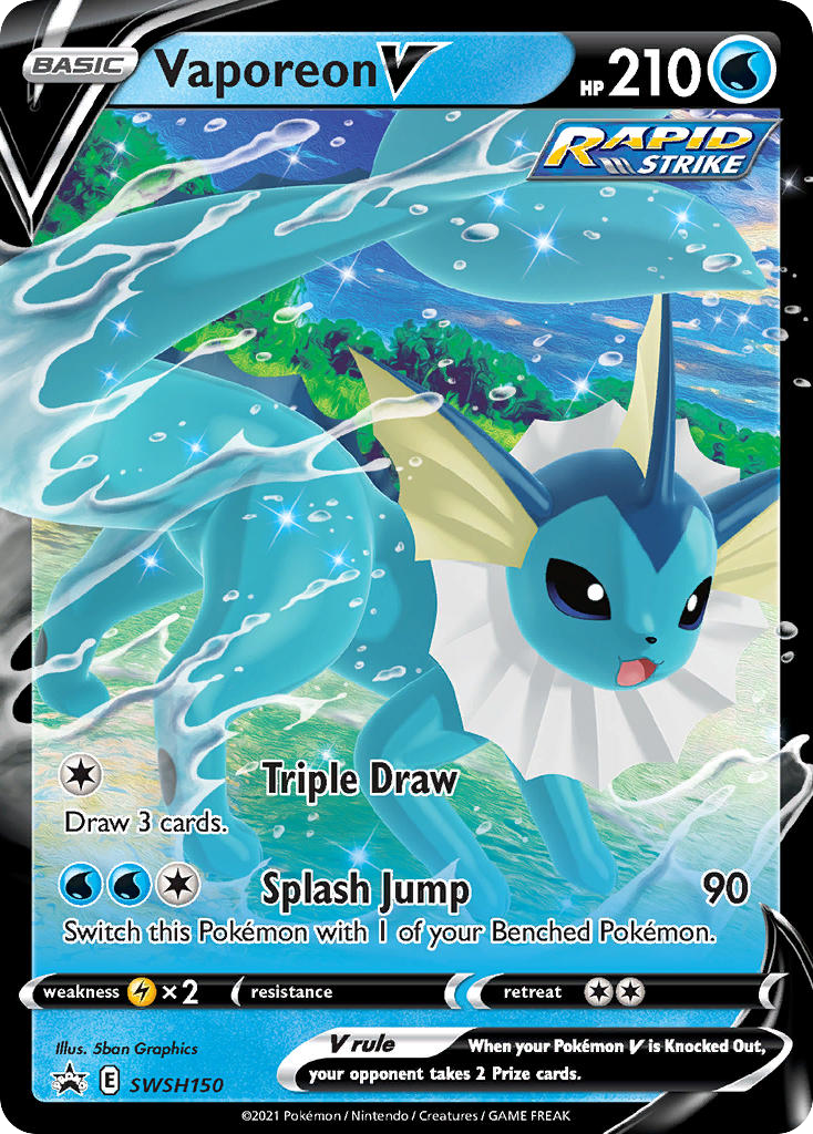 Vaporeon V – SWSH Black Star Promos
