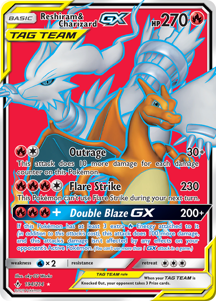 Reshiram & Charizard-GX – Unbroken Bonds