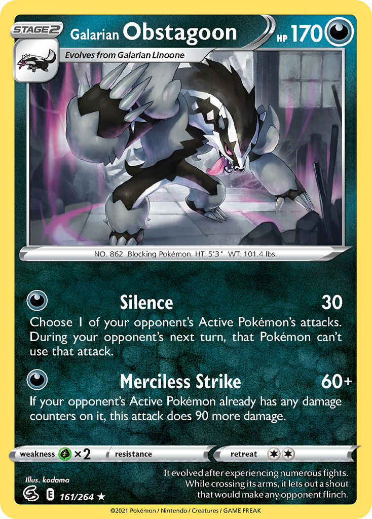 Galarian Obstagoon – Fusion Strike