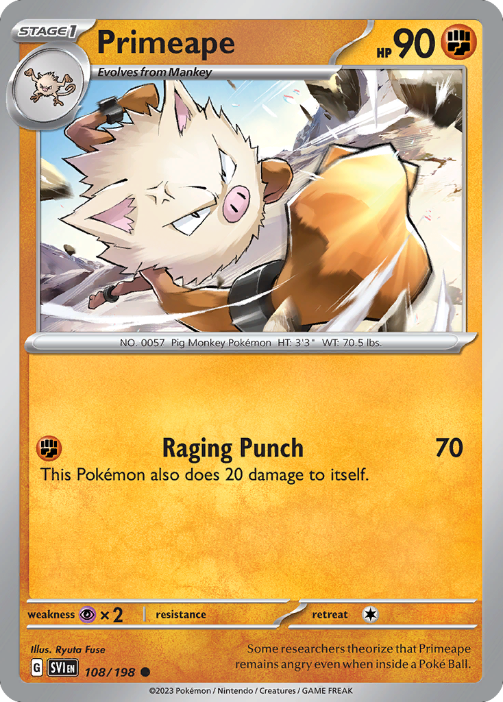 Primeape – Scarlet & Violet