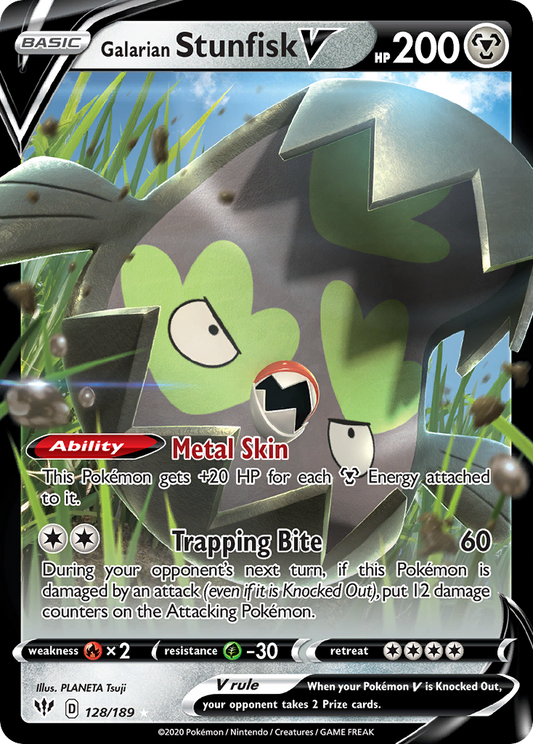 Galarian Stunfisk V – Darkness Ablaze