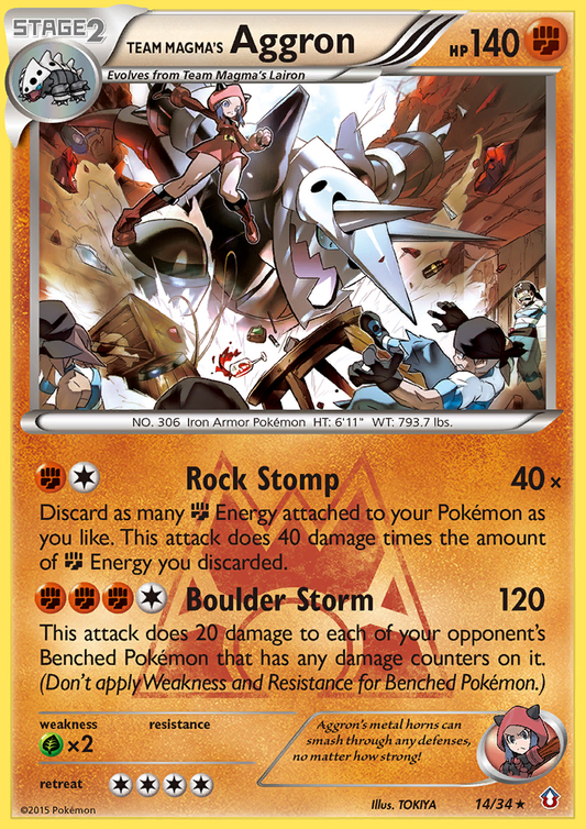 Team Magma's Aggron – Double Crisis