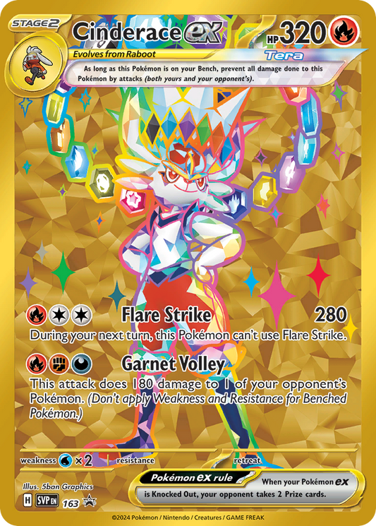 Cinderace ex – Scarlet & Violet Black Star Promos