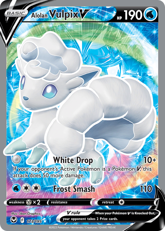 Alolan Vulpix V – Silver Tempest