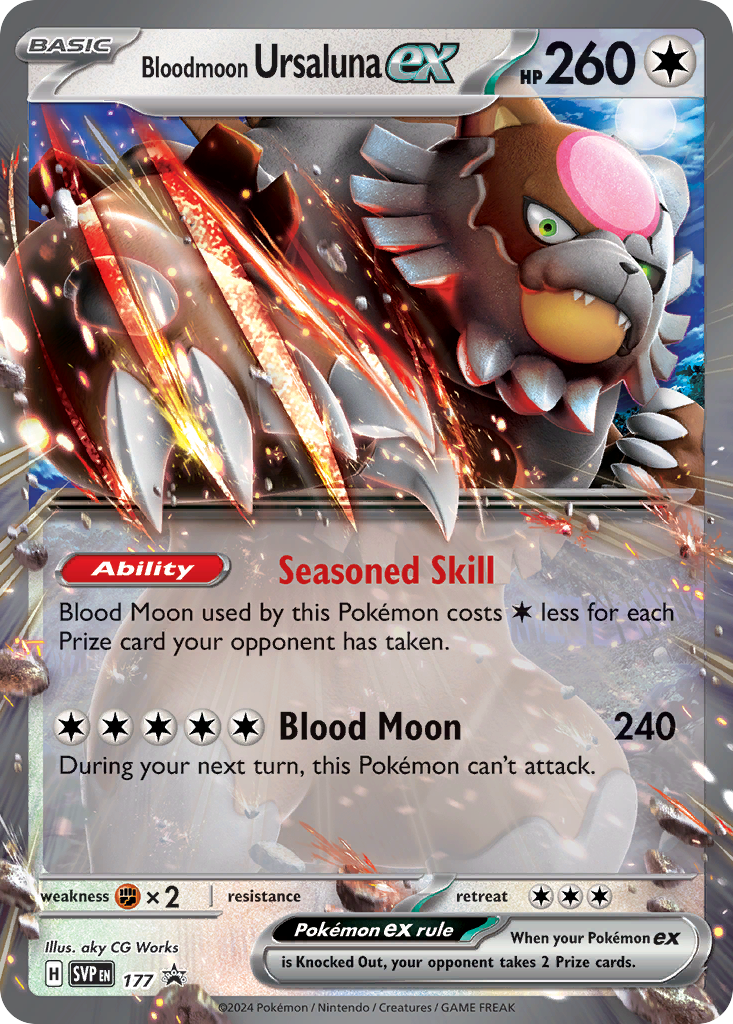 Bloodmoon Ursaluna ex – Scarlet & Violet Black Star Promos