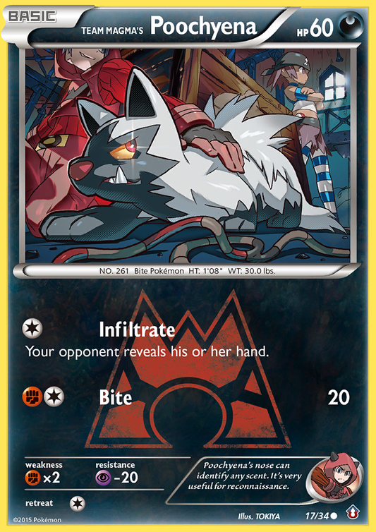 Team Magma's Poochyena – Double Crisis