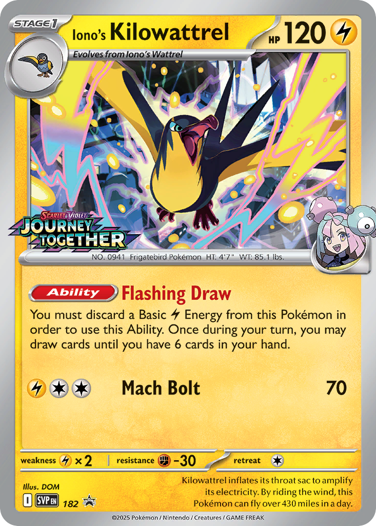 Iono's Kilowattrel – Scarlet & Violet Black Star Promos