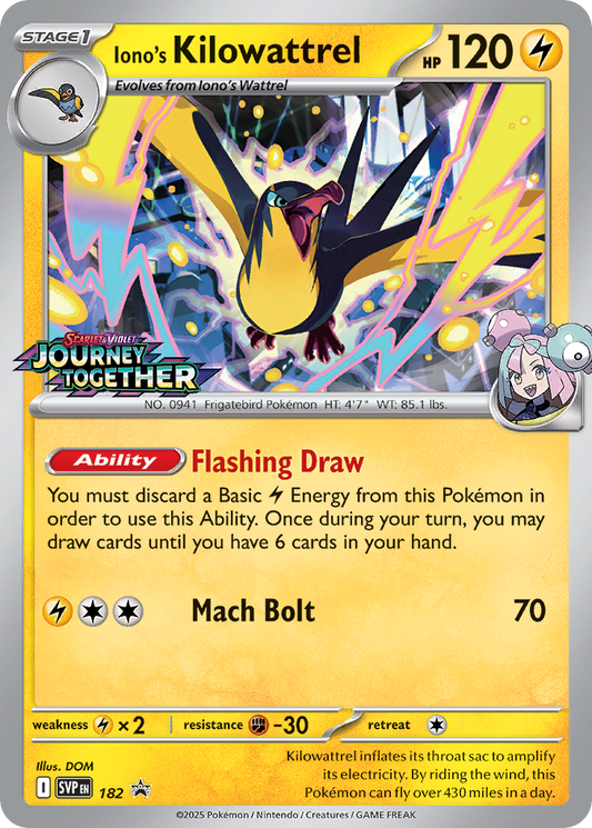 Iono's Kilowattrel – Scarlet & Violet Black Star Promos