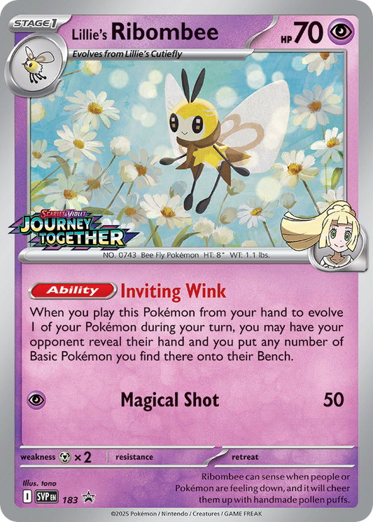 Lillie's Ribombee – Scarlet & Violet Black Star Promos