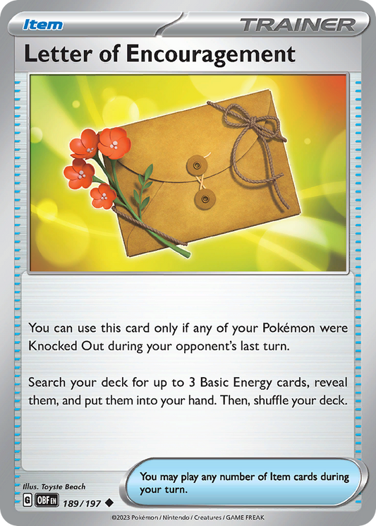 Letter of Encouragement – Obsidian Flames
