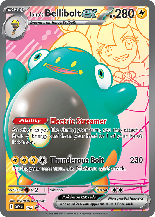 Iono's Bellibolt ex – Scarlet & Violet Black Star Promos