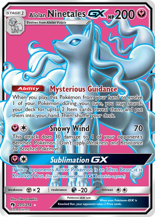 Alolan Ninetales-GX – Lost Thunder