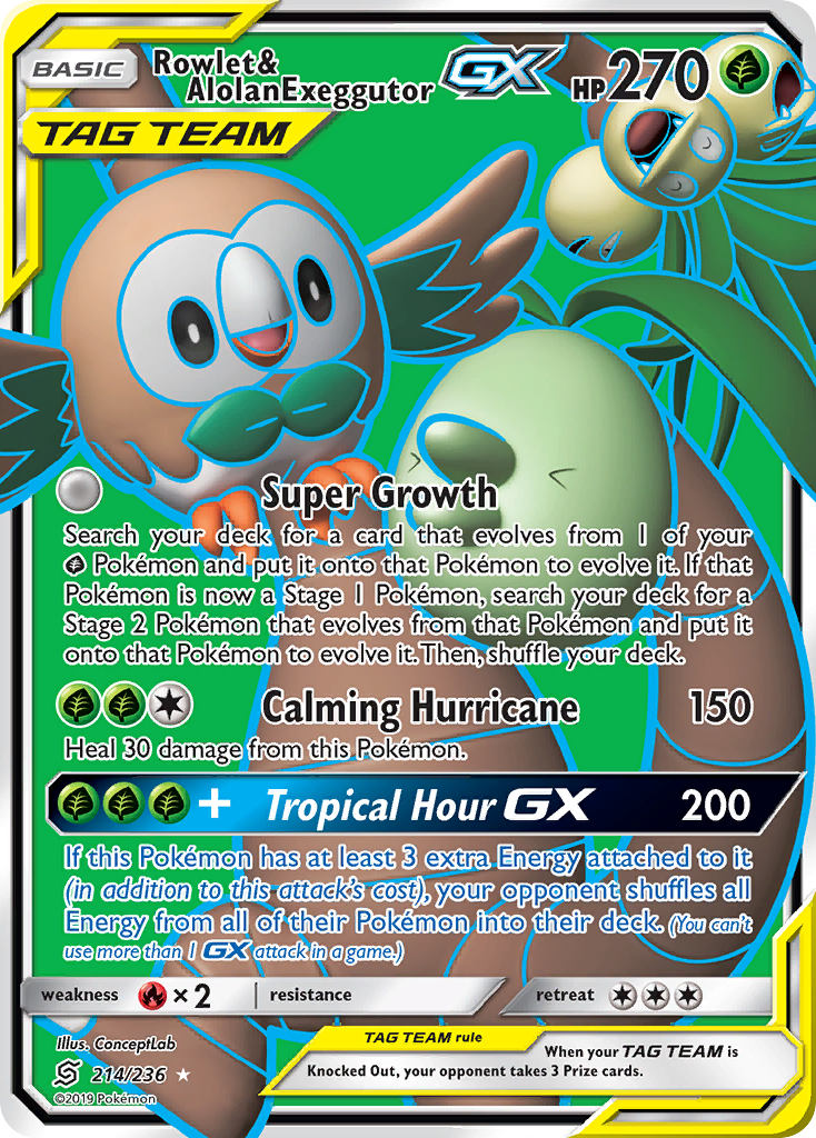 Rowlet & Alolan Exeggutor-GX – Unified Minds