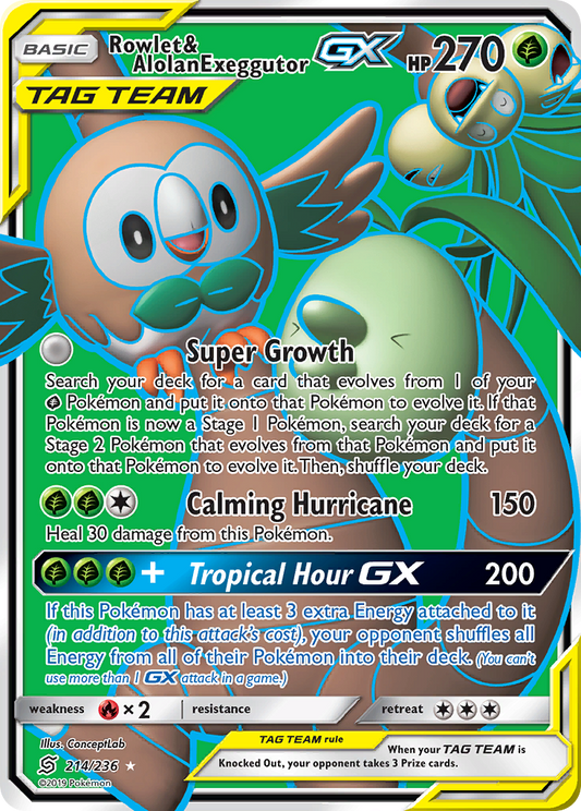 Rowlet & Alolan Exeggutor-GX – Unified Minds
