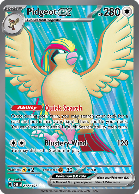 Pidgeot ex – Obsidian Flames