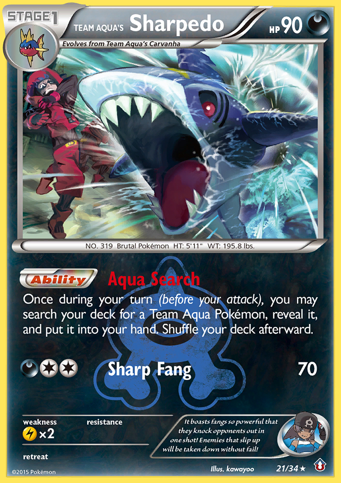 Team Aqua's Sharpedo – Double Crisis