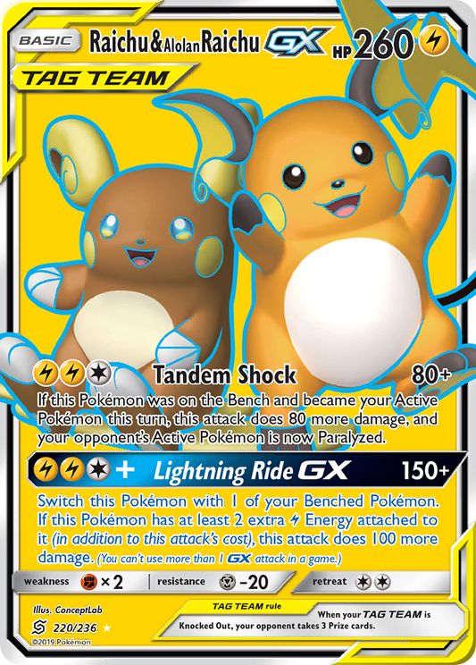 Raichu & Alolan Raichu-GX – Unified Minds