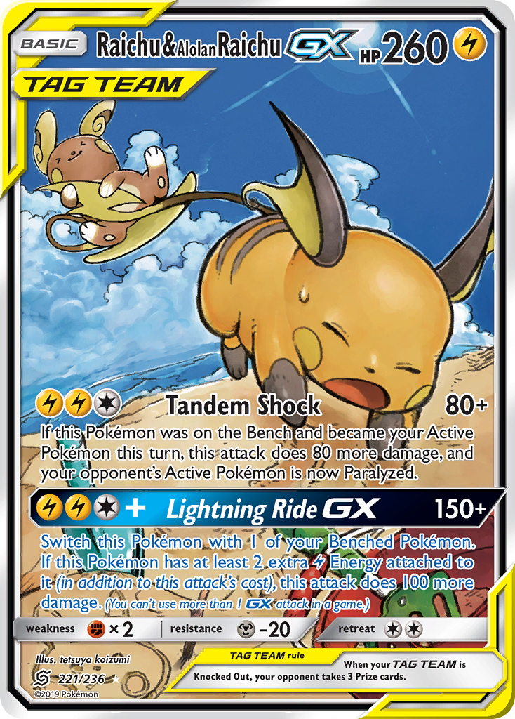 Raichu & Alolan Raichu-GX – Unified Minds