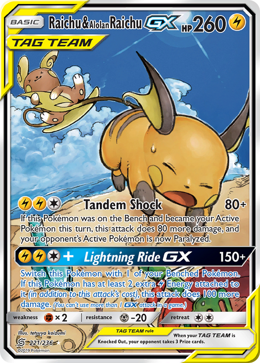 Raichu & Alolan Raichu-GX – Unified Minds