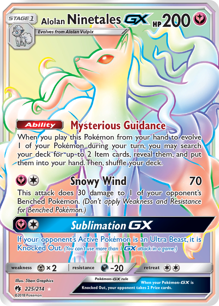 Alolan Ninetales-GX – Lost Thunder
